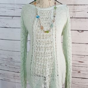 Lucky Brand Baby Blue Knitted Cover Up